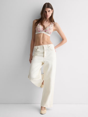INTIMISSIMI Triangle Bra 'Pretty Flowers' in White