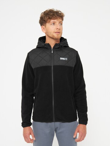 BENCH Fleecejacke 'TATRA' in Schwarz: Vorderseite