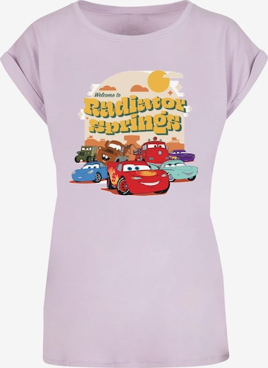 ABSOLUTE CULT T-Shirt 'Cars - Radiator Springs Group' in goldgelb / lavendel / rot / weiß, Produktansicht