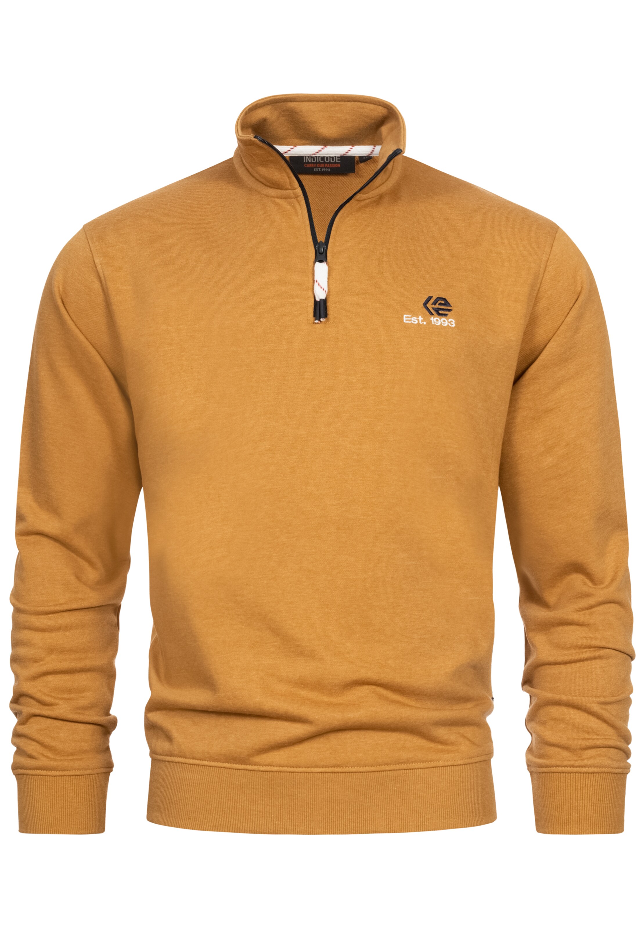 INDICODE JEANS Sweatshirt 'Corey' in Brown: front