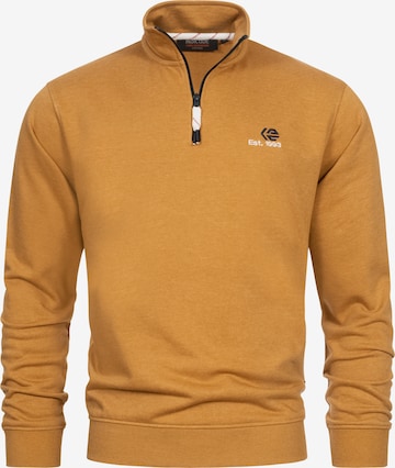 INDICODE JEANS Sweatshirt 'Corey' in Brown: front