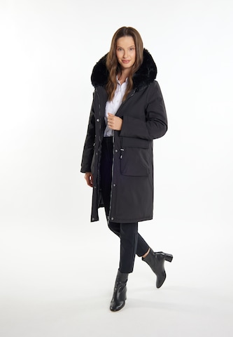 usha BLACK LABEL Winterparka in Zwart