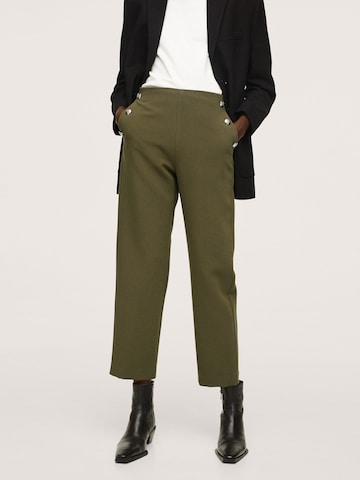 MANGO Regular Pants 'Dorado' in Green: front