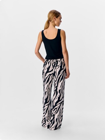 OBJECT Wide leg Pants 'OBJAlba' in Beige