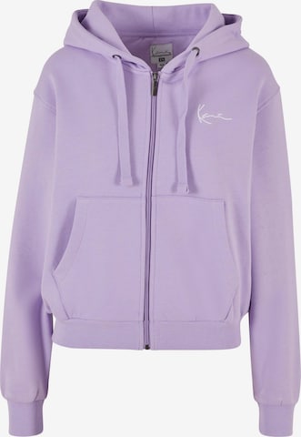 Karl Kani Zip-Up Hoodie 'Essential' in Purple: front