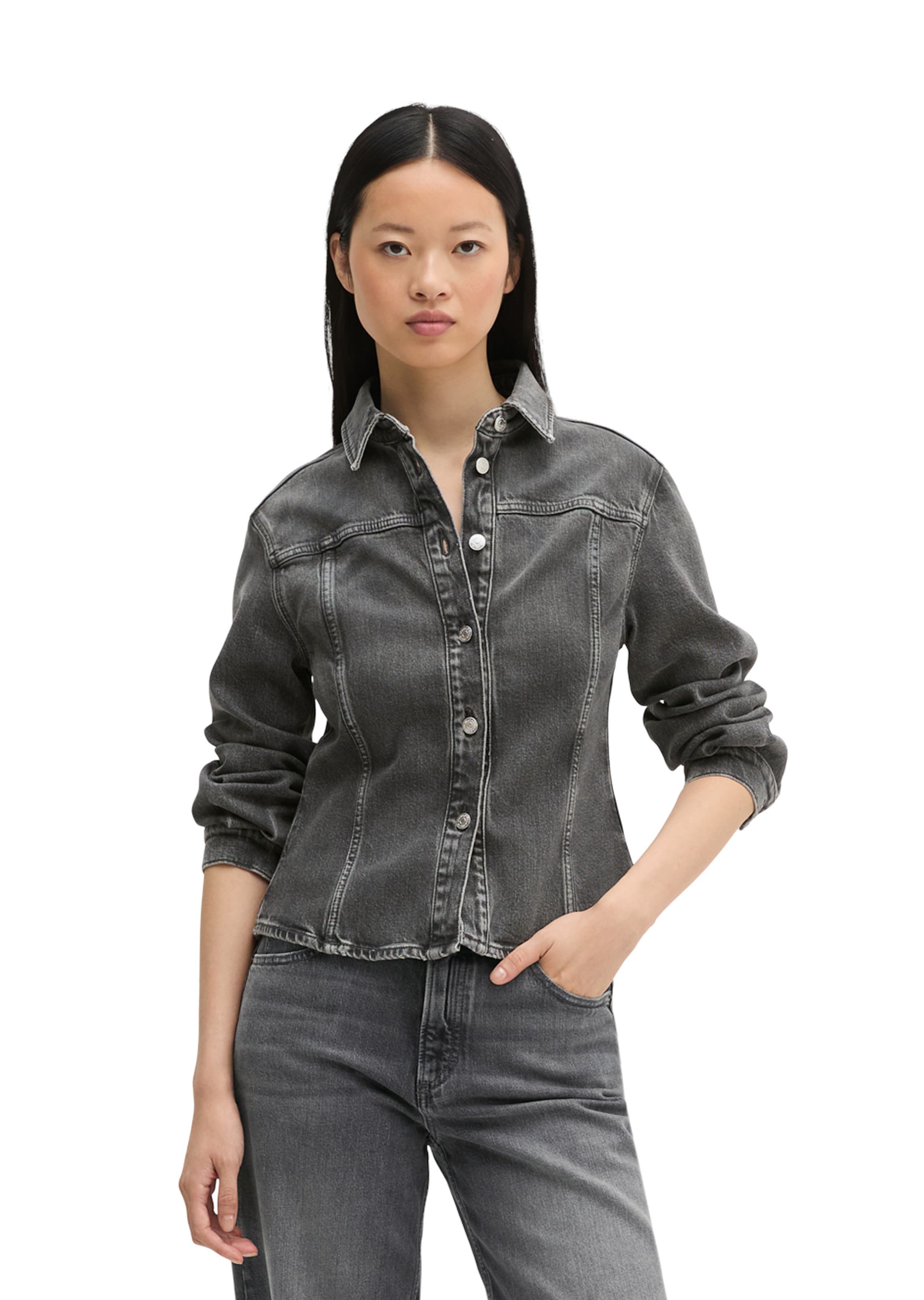 Marc O'Polo Blouse in Grey: front