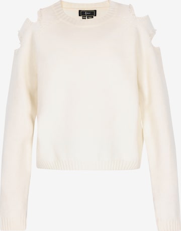 faina Sweater in White: front
