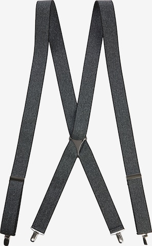 Man's World Suspenders in Black: front