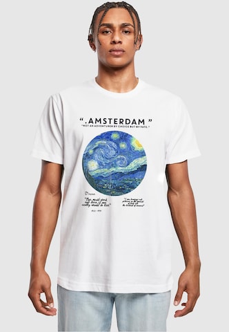 Merchcode T-Shirt 'Apoh - Van Gogh Amsterdam' in Weiß: predná strana