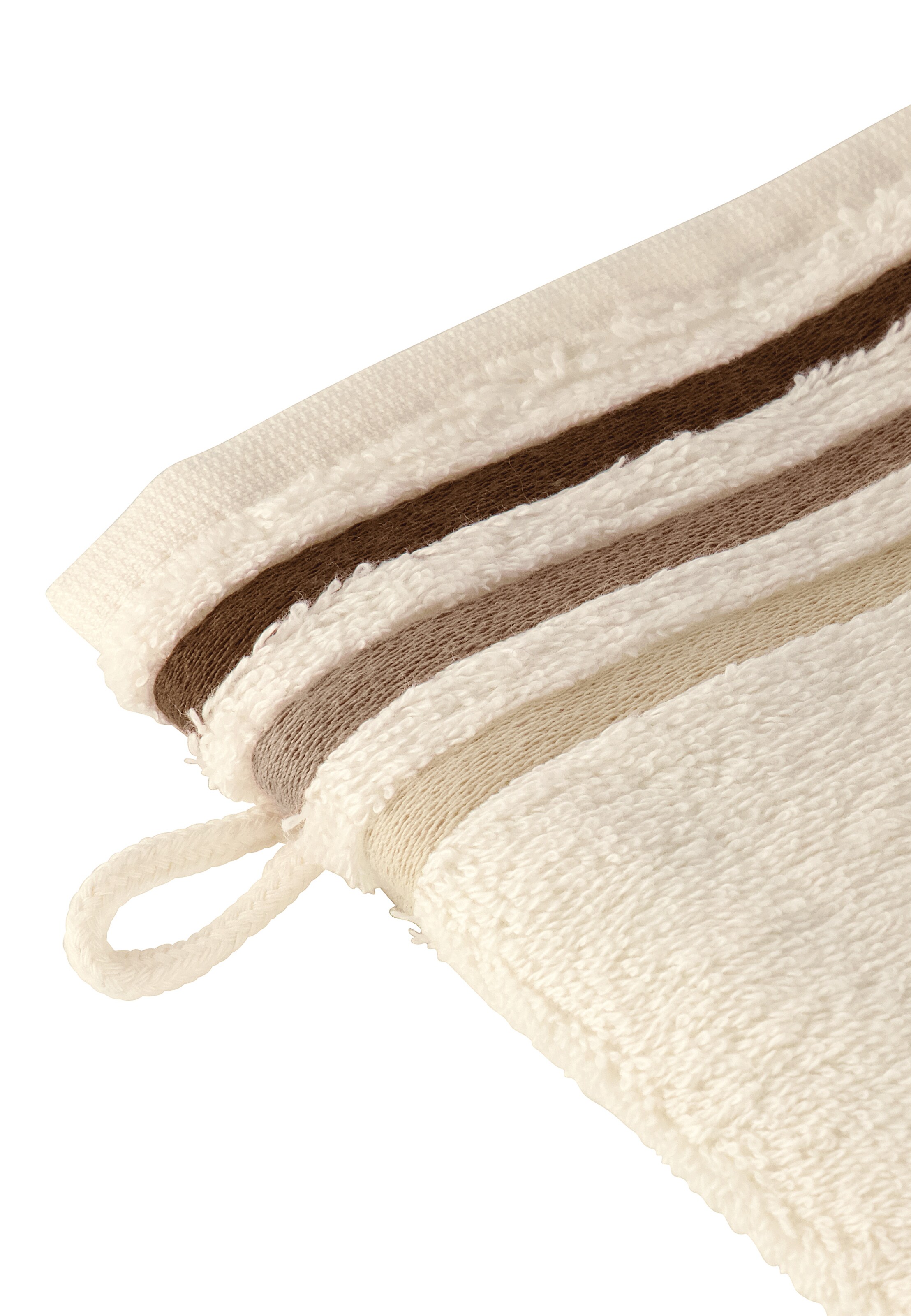 SCHIESSER Waschhandschuhe 'Skyline Color' in Weiß