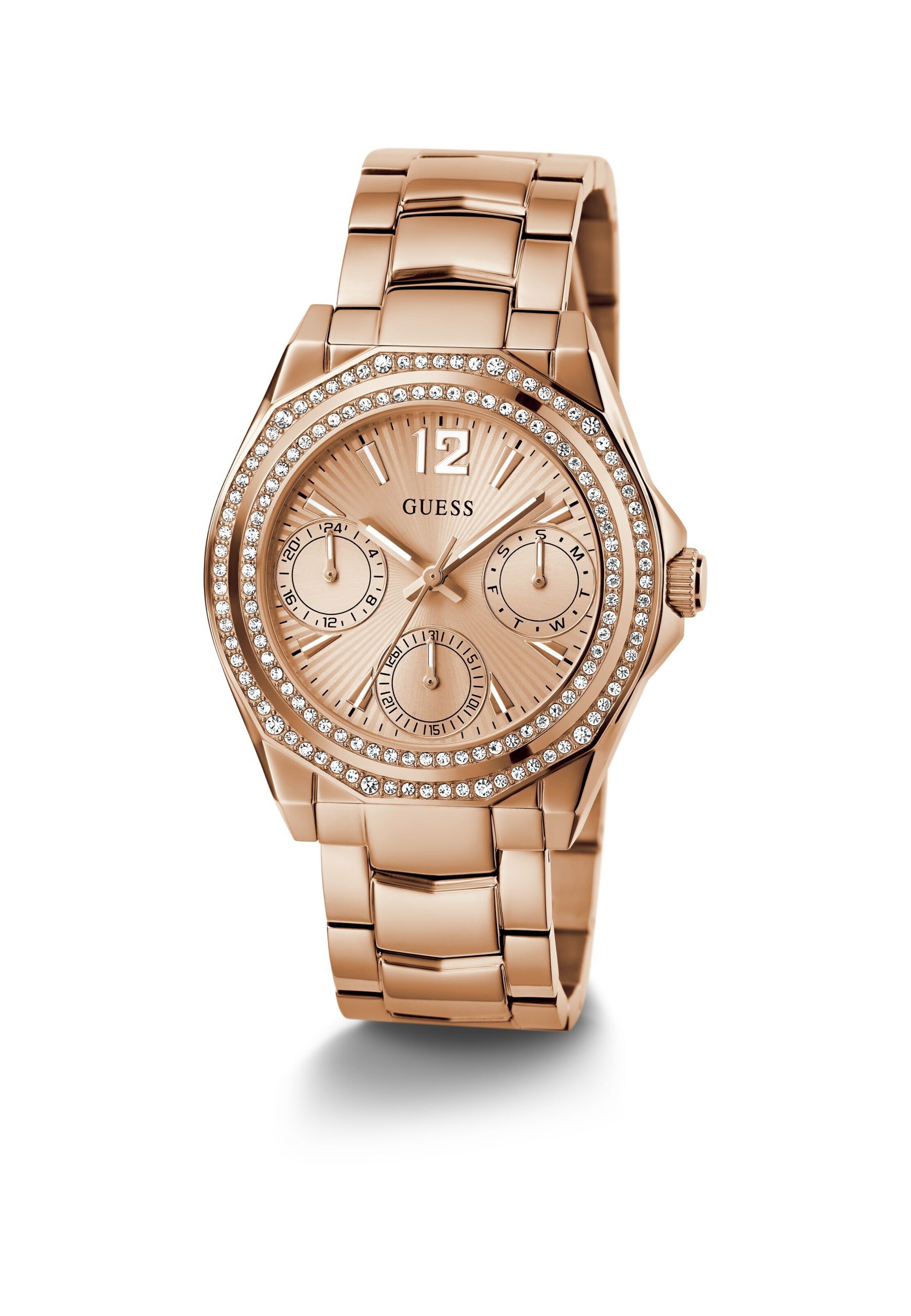 GUESS Analoog horloge 'Ritzy' in Goud