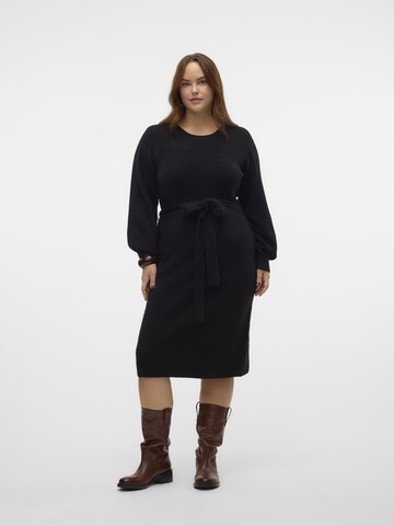 Vero Moda Curve Gebreide jurk 'VMCPippa' in Zwart