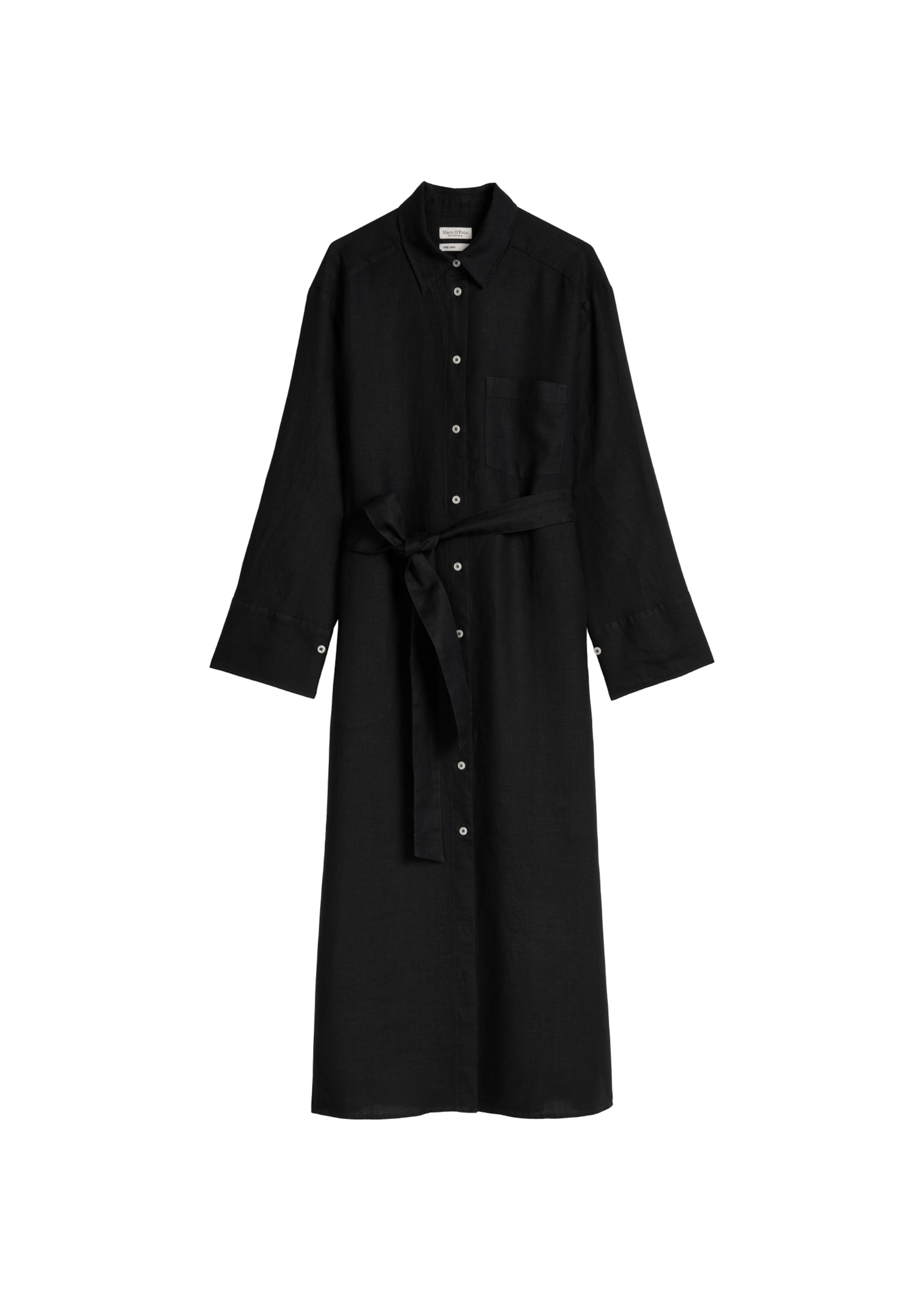 Robe-chemise Marc O'Polo en noir : devant