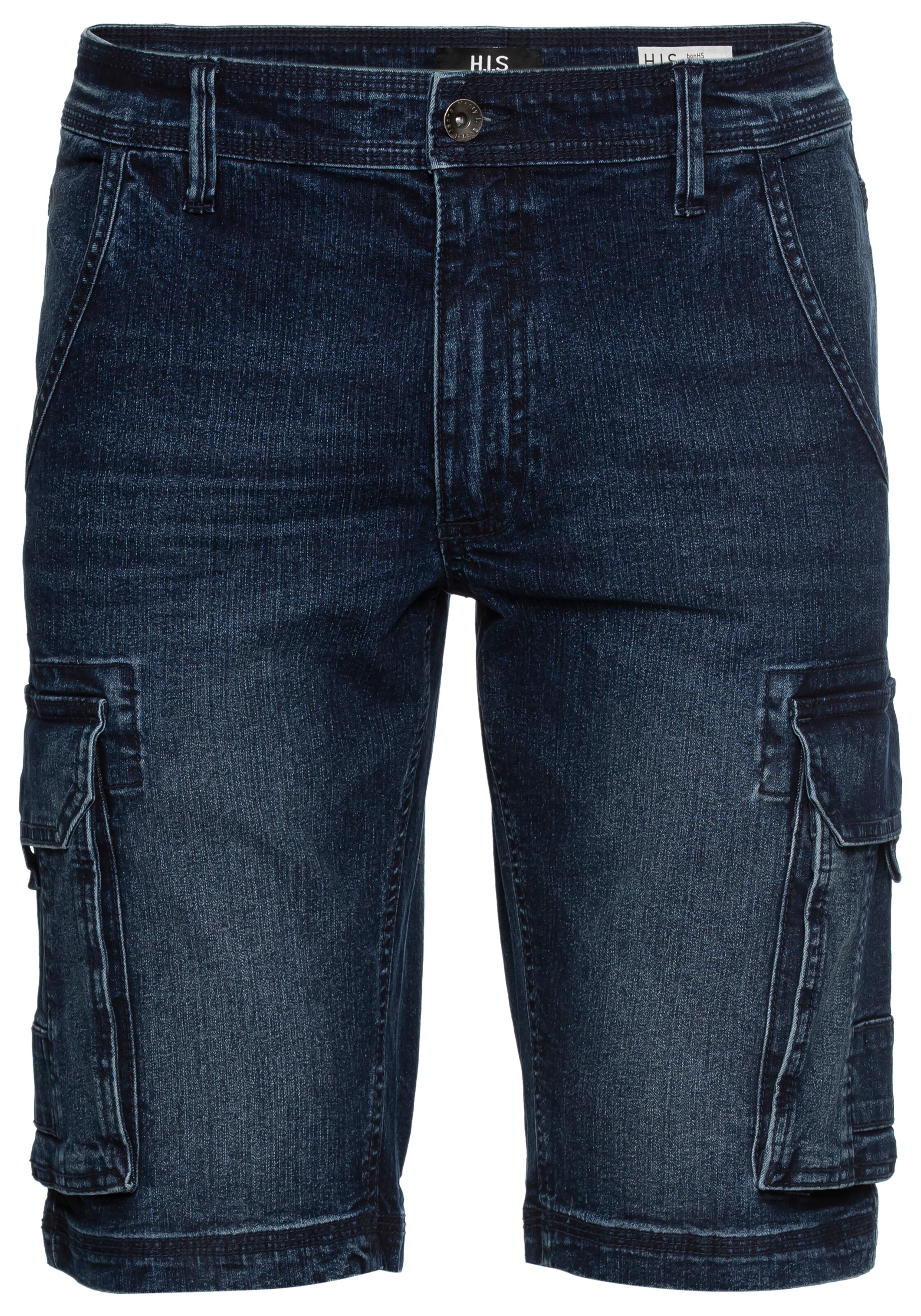 H.I.S Regular Cargohose in Blau: Vorderseite