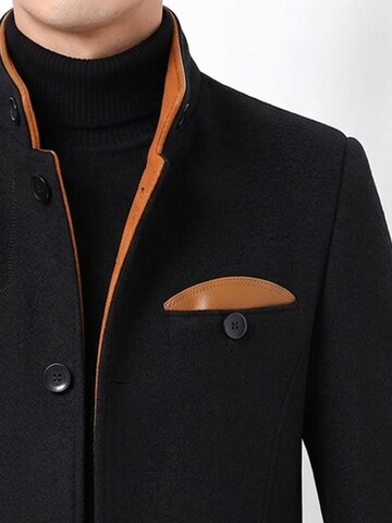 ALLTHEMEN Winter Coat 'Farbkante' in Black