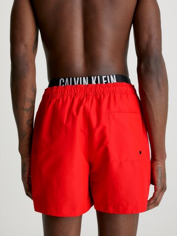 Calvin Klein Swimwear Board Shorts in Red