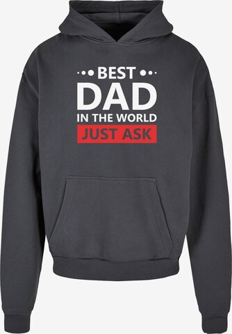 Merchcode Sweatshirt 'Fathers Day - Best Dad, Just Ask' in Blau: predná strana