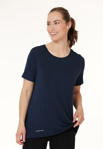 ENDURANCETehnička sportska majica 'Siva' - plava boja: prednji dio