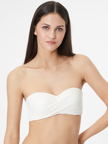 Hunkemöller Bandeau Bikinitop 'Broderie' in Wit