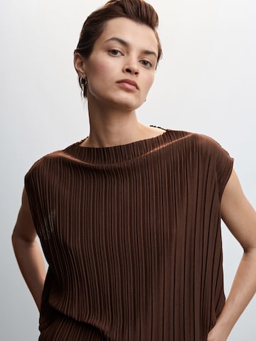 MANGO Blouse 'CRASH' in Brown