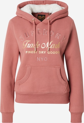 Sweat-shirt Superdry en rose : devant