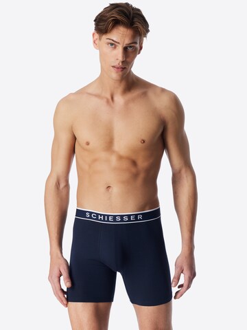 SCHIESSER Langer Boxershort ' 95/5 Multi ' in Blau: Vorderseite