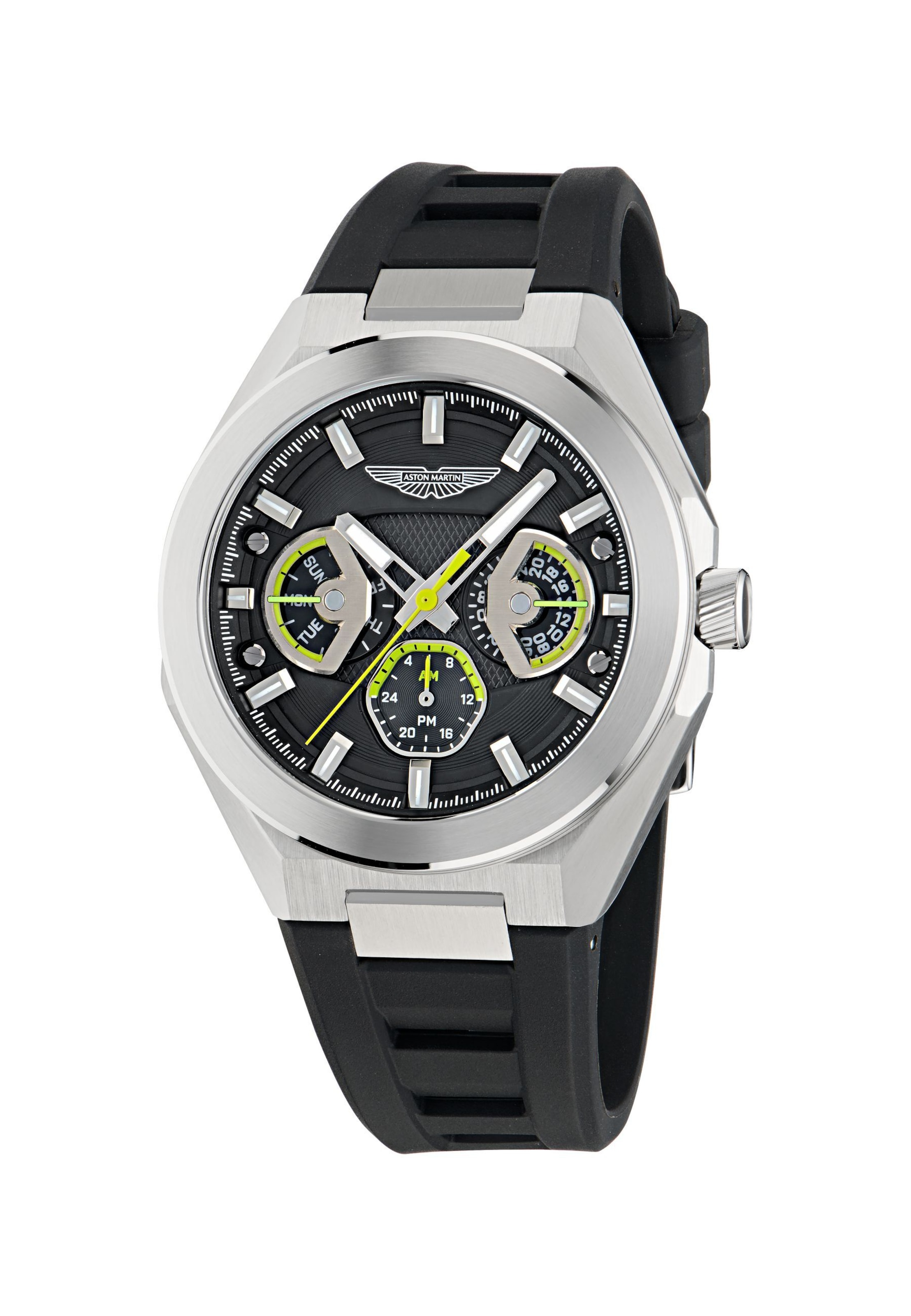 Montre à affichage analogique Aston Martin en noir : devant