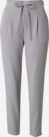 VERO MODA Tapered Pleat-Front Pants 'AVA' in Grey: front