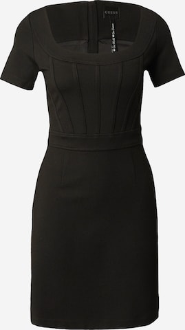 GUESS Pouzdrové šaty 'ANNA' – černá: přední strana