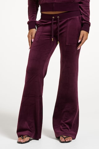 Juicy Couture Bootcut Hose in Rot: Vorderseite