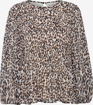 ICHI Bluse in Beige: Vorderseite