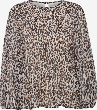 ICHI Bluse i XS i creme / brun / rustbrun, Produktvisning