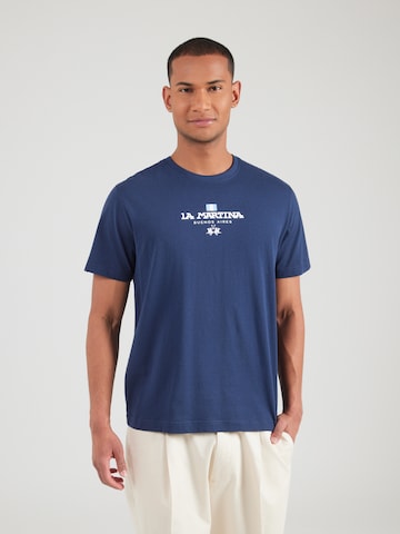 La Martina Tričko – modrá: přední strana