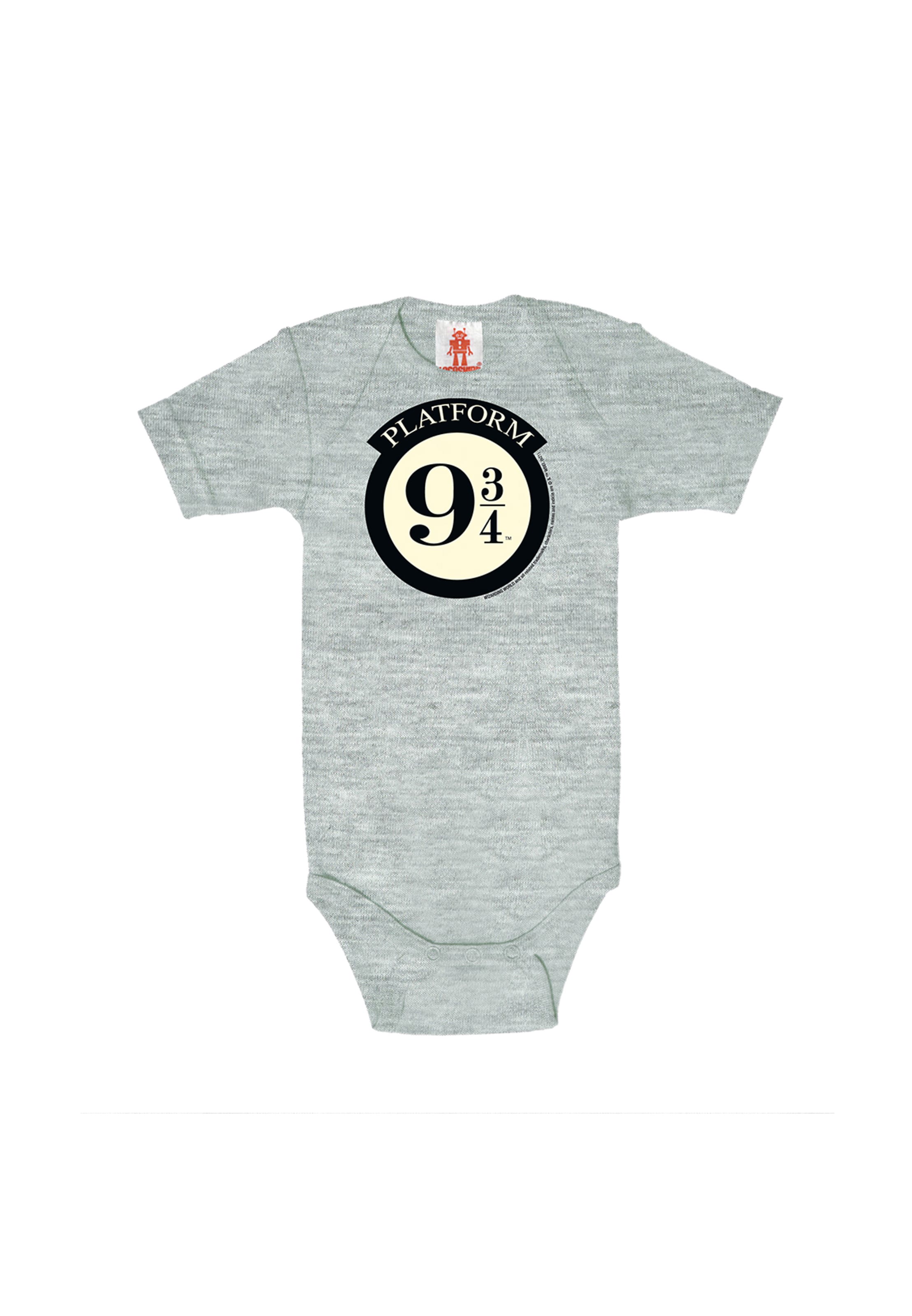 LOGOSHIRT Romper/Bodysuit 'Harry Potter - Hogwarts Express-Print' in Grey