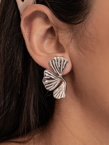Hey Happiness Ohrringe 'Ginkgo Leaf' in Silber