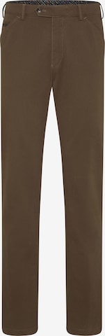 Coupe slim Pantalon chino MEYER en marron : devant