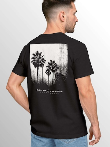 Neverless Shirt 'Palmen' in Black