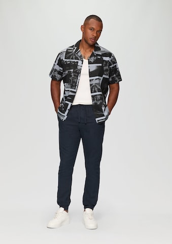 QS Regular Fit Hemd in Schwarz