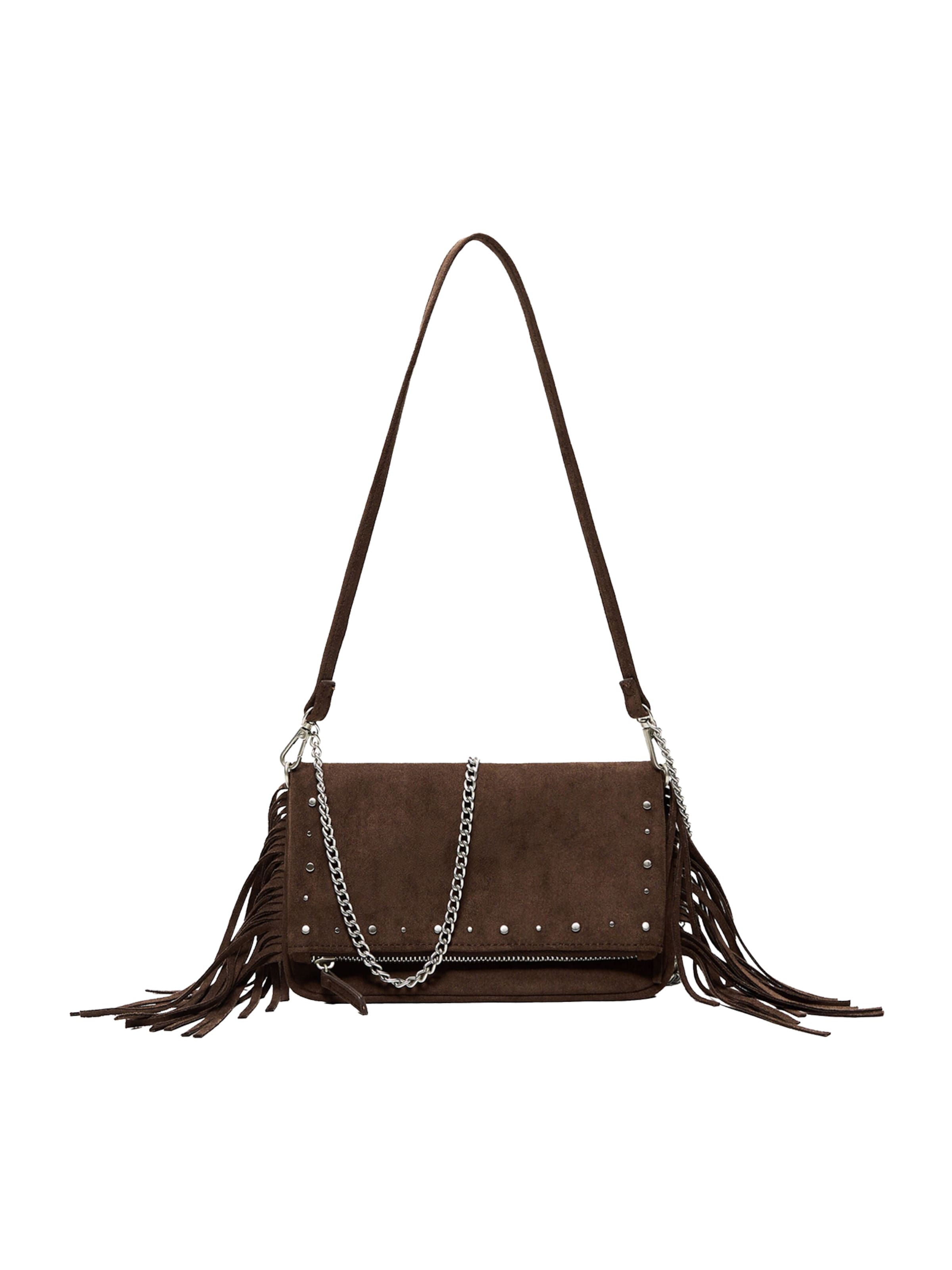 Bershka Sac bandoulière en chocolat, Vue avec produit