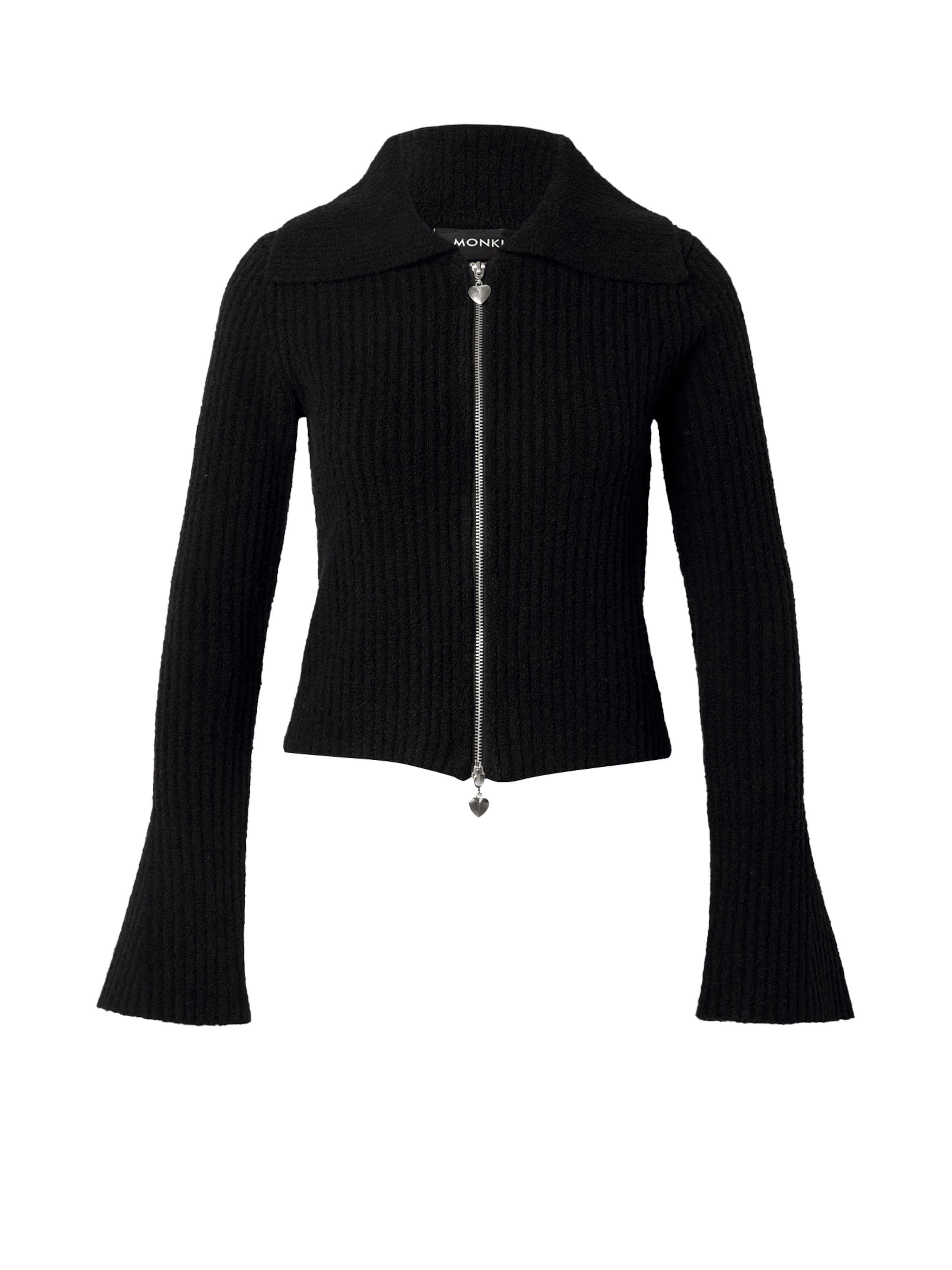 Monki Knit cardigan in Black: front