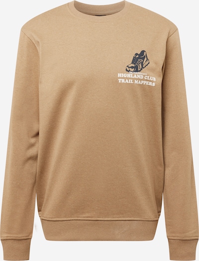 Only & Sons Sweatshirt 'SHOE' in mottled beige / Dark blue / White, Item view