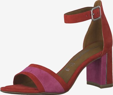 Sandales TAMARIS en rouge : devant