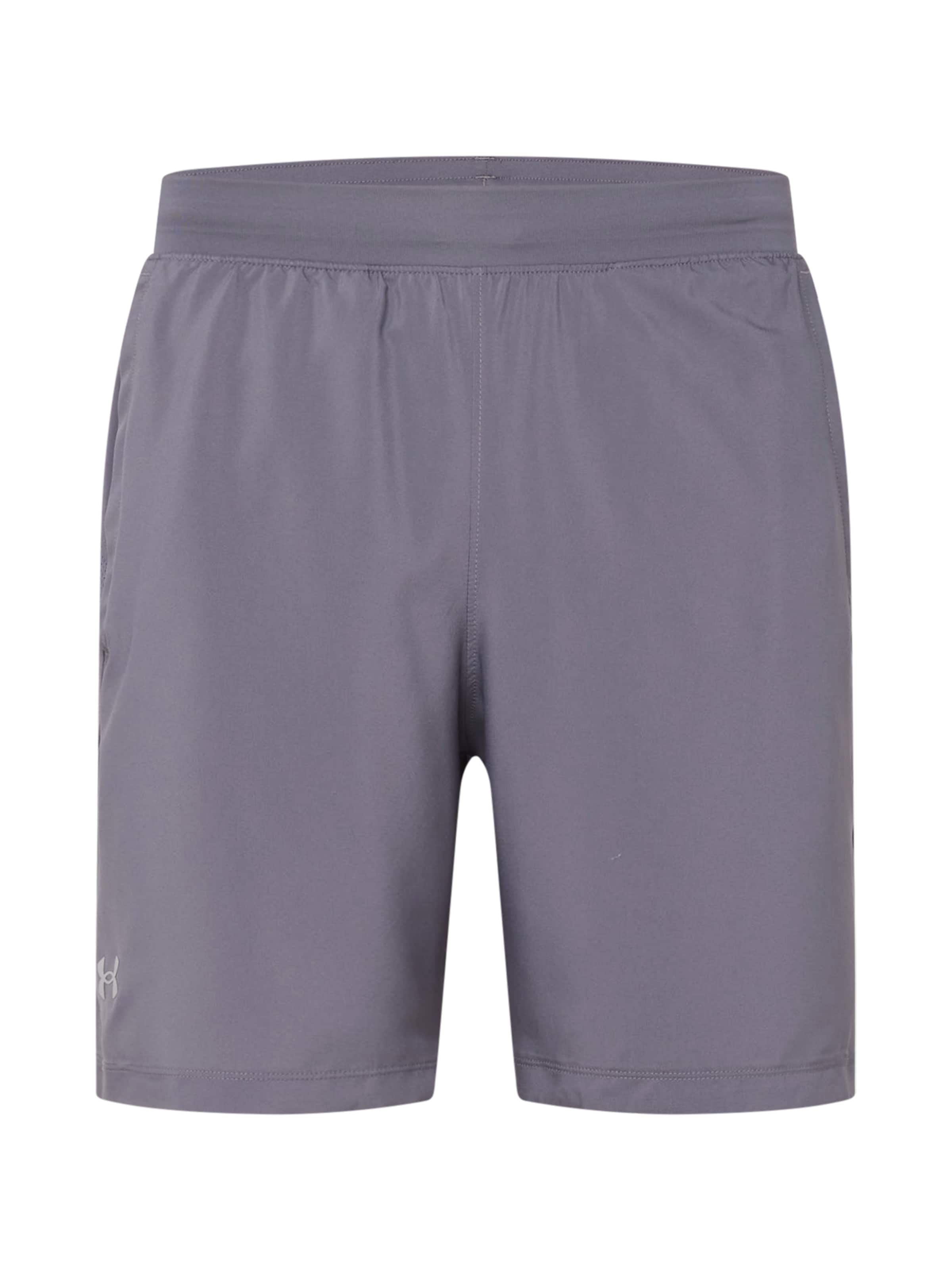 UNDER ARMOUR Regular Workout Pants 'Launch 7' in Grey: front