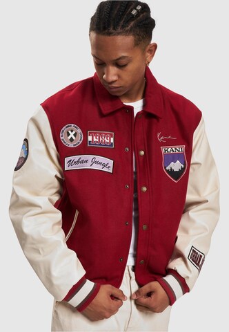 Karl Kani Between-Season Jacket 'Chest Signature' in Red: front