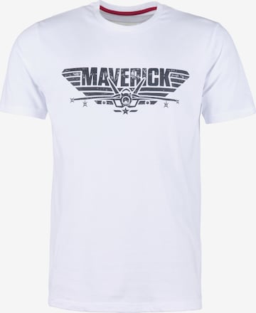 TOP GUN Shirt in Weiß: Vorderseite