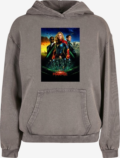 ABSOLUTE CULT Sweatshirt 'Captain Marvel - Movie Starforce' in blau / gelb / grau / schwarz, Produktansicht