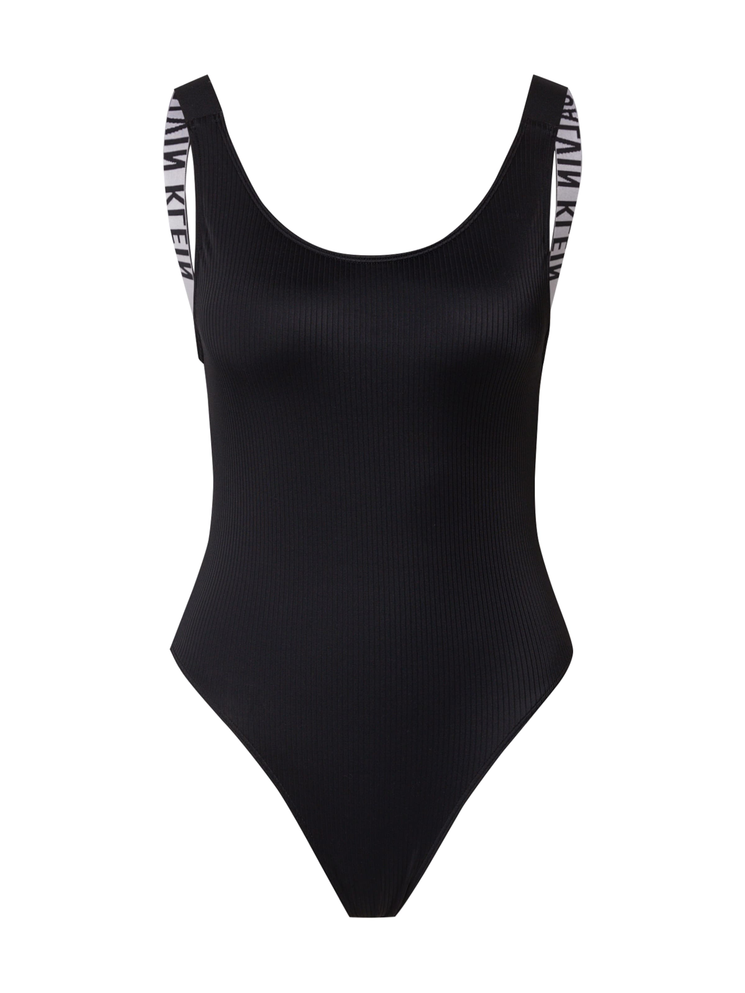 Calvin Klein Swimwear Bustier Badpak in Zwart: voorkant