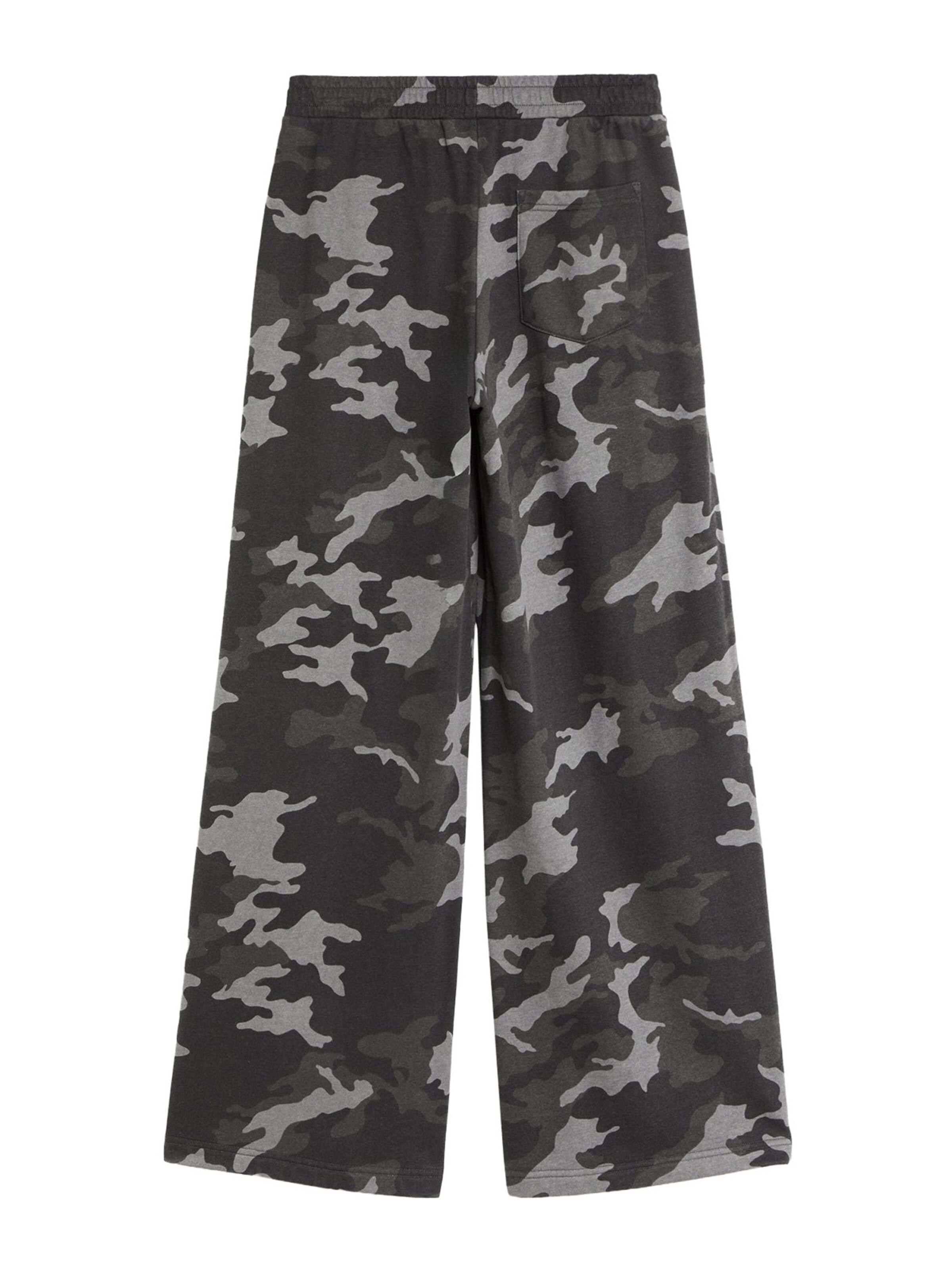 Baggy Pantalon à pince Bershka en gris : derrière
