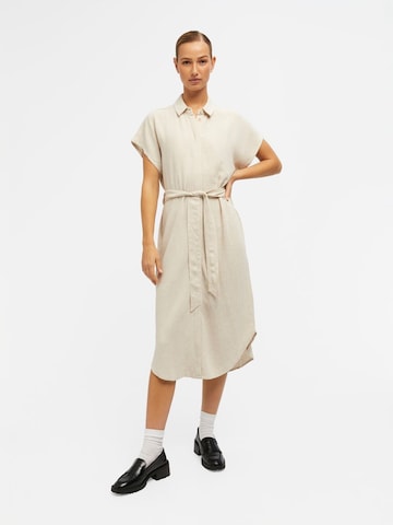 OBJECT Shirt dress 'Sanne' in Beige