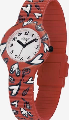 Hip Hop Analoog horloge 'Heart By Heart' in Rood: voorkant